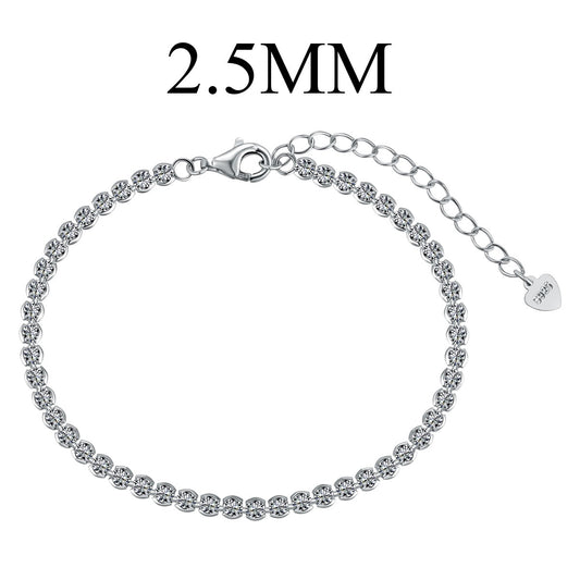 [Clara Jewels]Dazzling Sparkling Round Cut Daily Bracelet