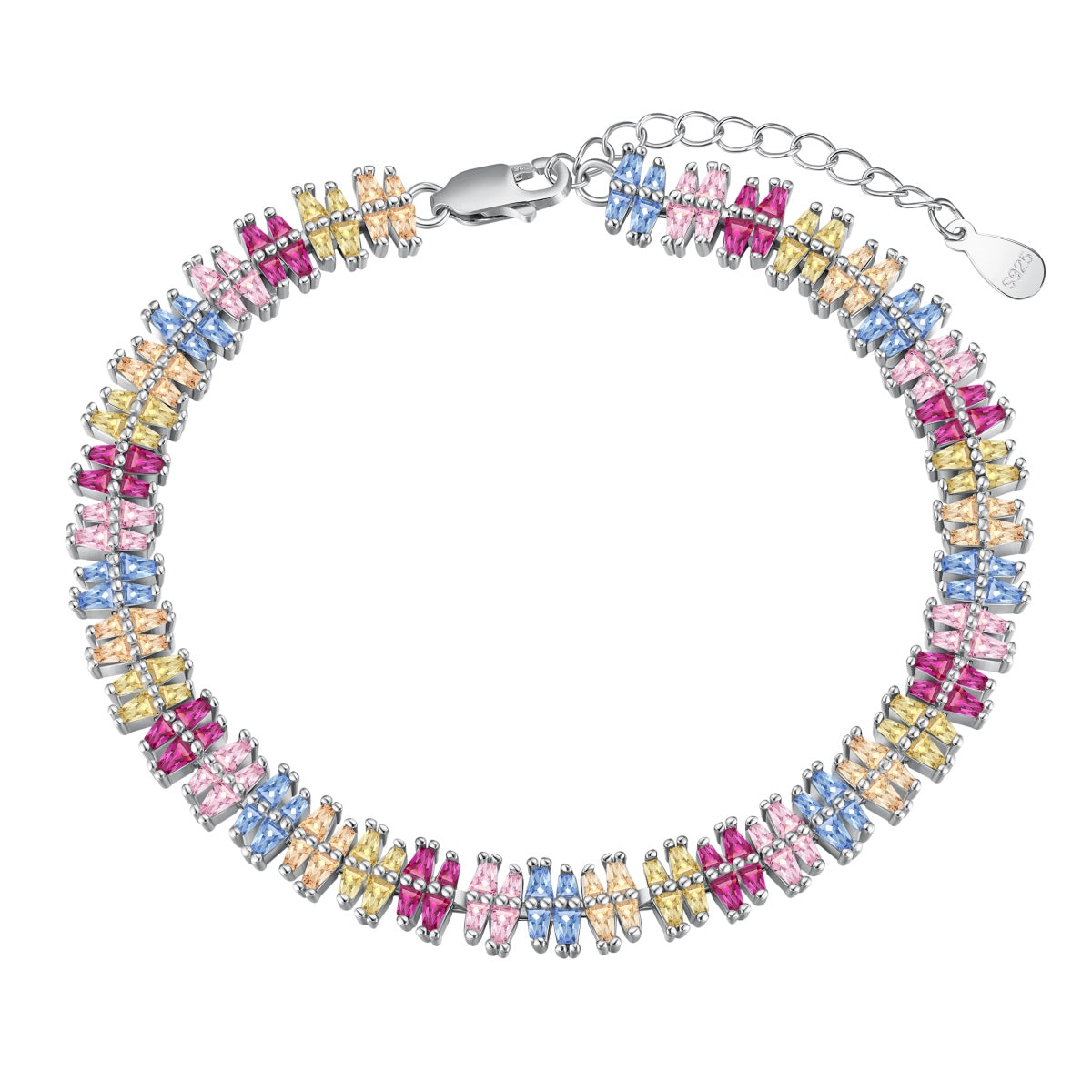 [Clara Jewels]Sparkling Exquisite Multi Cut Party Bracelet