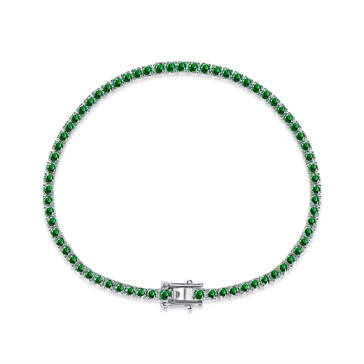 [Clara Jewels]Dazzling Colorful Round Cut Daily Bracelet