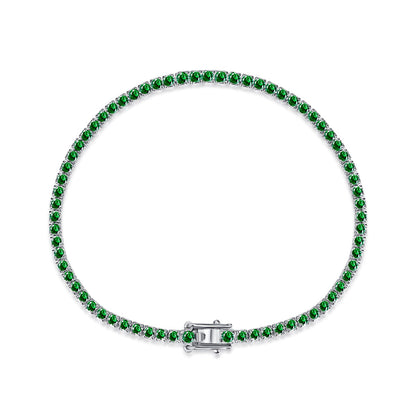 [Clara Jewels]Dazzling Colorful Round Cut Daily Bracelet