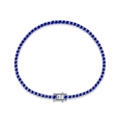 [Clara Jewels]Dazzling Colorful Round Cut Daily Bracelet