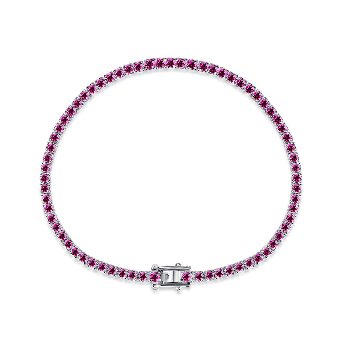 [Clara Jewels]Dazzling Colorful Round Cut Daily Bracelet
