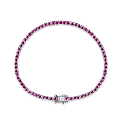[Clara Jewels]Dazzling Colorful Round Cut Daily Bracelet