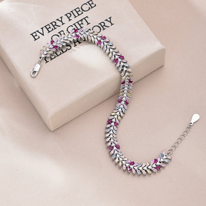 [Clara Jewels]Dainty Radiant Emerald Cut Daily Bracelet