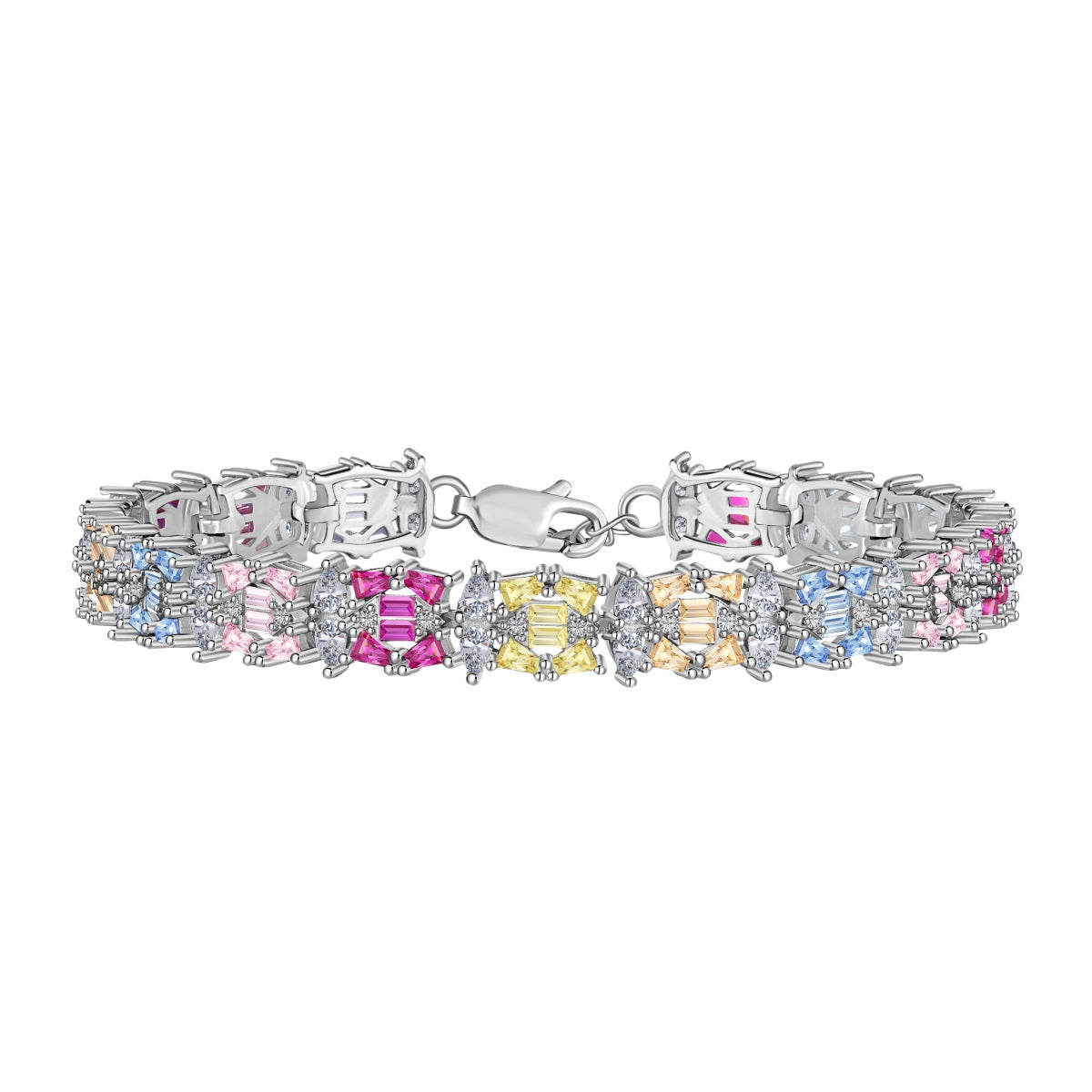 [Clara Jewels]Delicate Colorful Multi Cut Party Bracelet