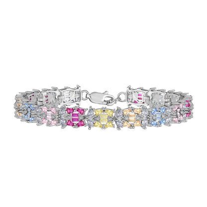 [Clara Jewels]Delicate Colorful Multi Cut Party Bracelet