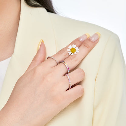 [Clara Jewels]Elegant Vivid Round Cut Daily Ring