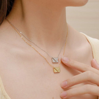 [Clara Jewels]Envelope Heart Shape Mother's Day Necklace