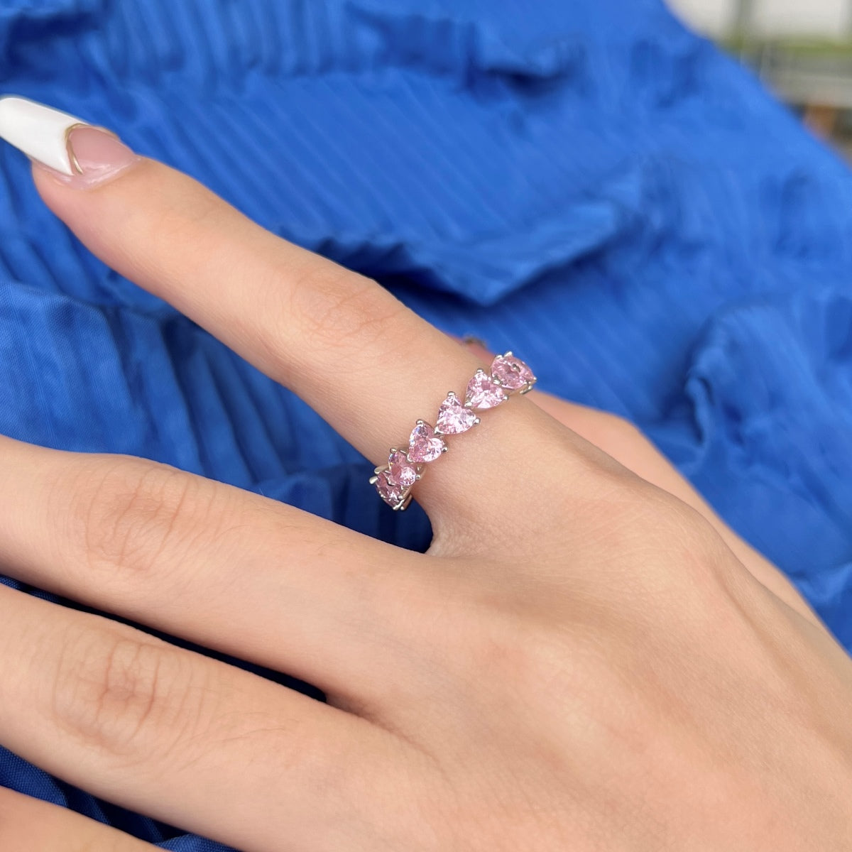 [Clara Jewels]0.25 Carat Radiant Romance Heart Cut Lover Ring