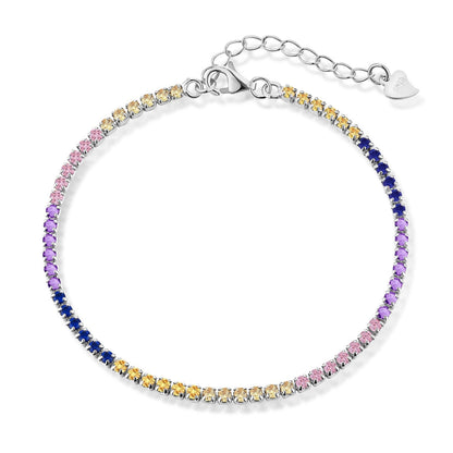 [Clara Jewels]Radiant Shinning Princess Cut Tennis Bracelet