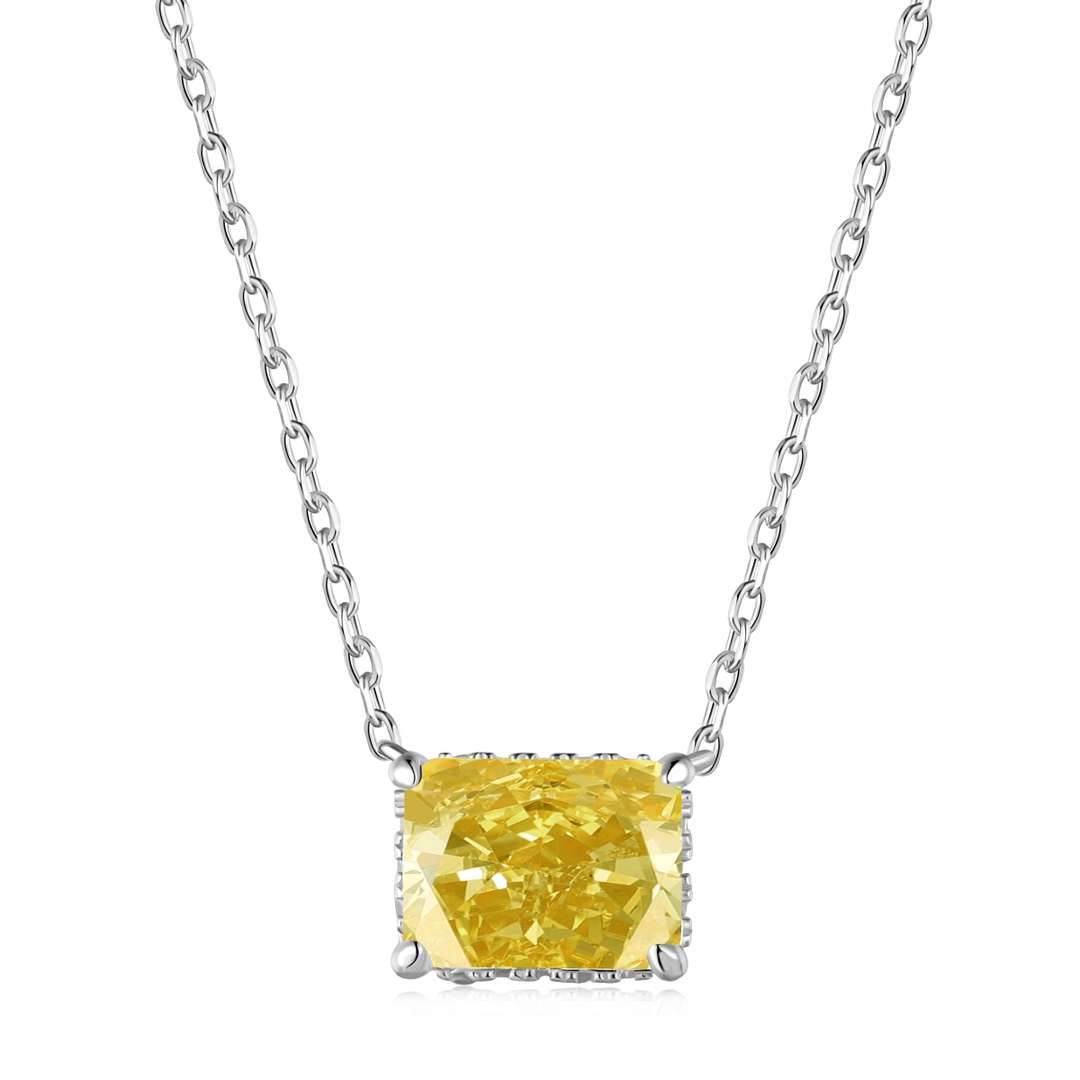 [Clara Jewels]Luxurious Square Shape Colorful Necalack