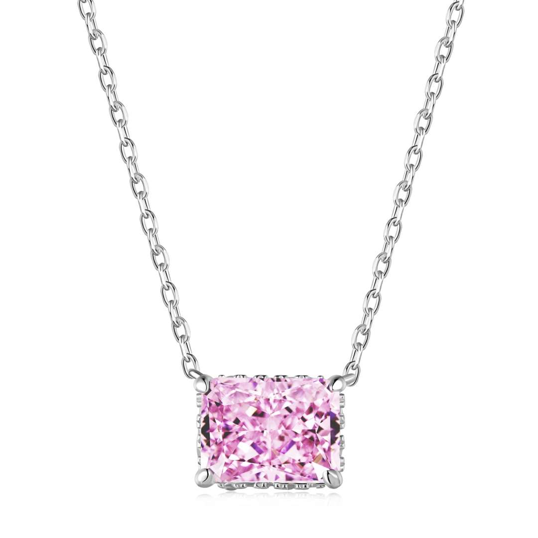 [Clara Jewels]Luxurious Square Shape Colorful Necalack