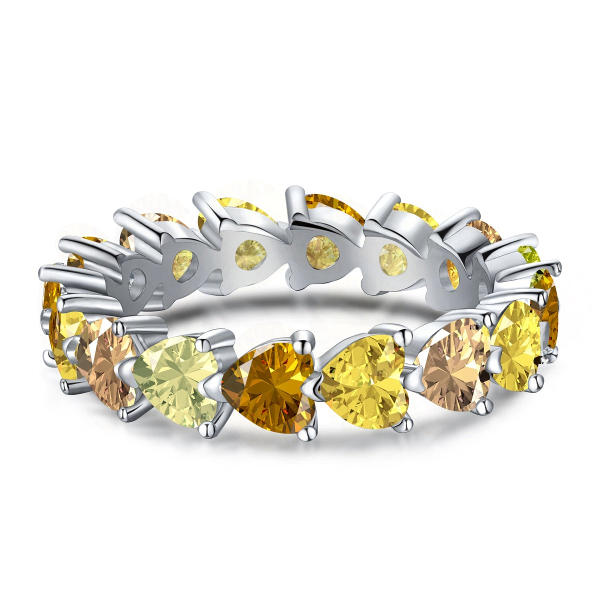 [Clara Jewels]0.25 Carat Radiant Romance Heart Cut Lover Ring