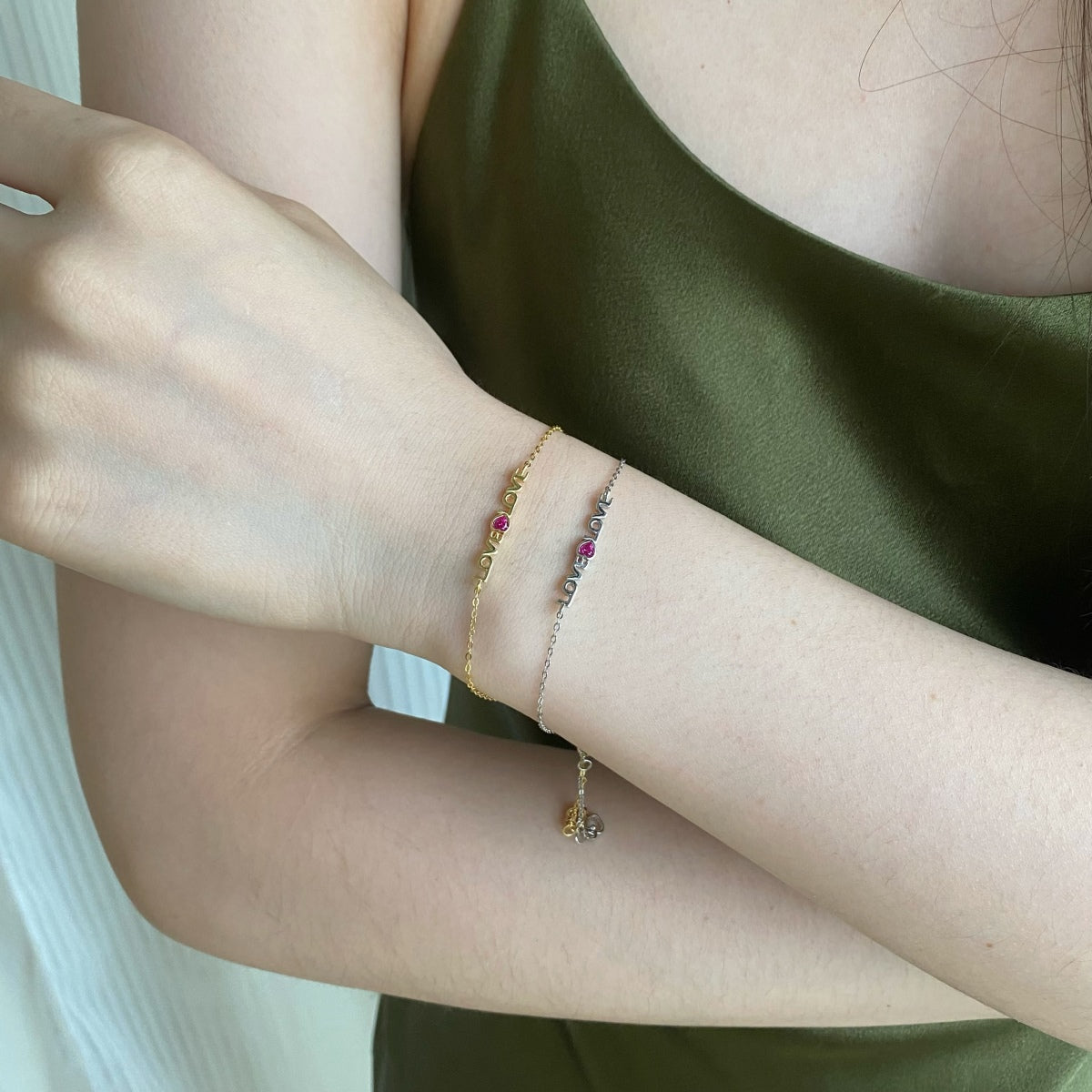 [Clara Jewels]Romantic Heart Shape Lover Bracelet