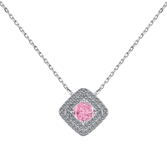 [Clara Jewels]Sparkling Asscher Cut Necklace