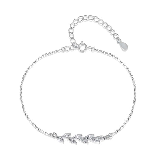 [Clara Jewels]Elegant Wheat Leaves Shape Bracelet