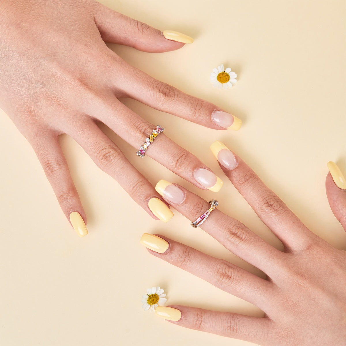[Clara Jewels]Dazzling Polychromatic Multi cut Daily Ring
