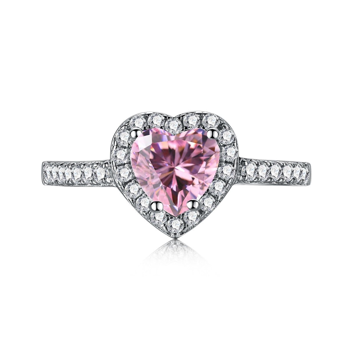 [Clara Jewels]Eternity Splashy Romantic Heart Shape Lover Ring
