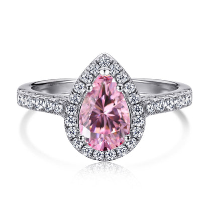 [Clara Jewels]1.0 Carat Luxurious Resplendent Water Drop Shape Wedding Ring