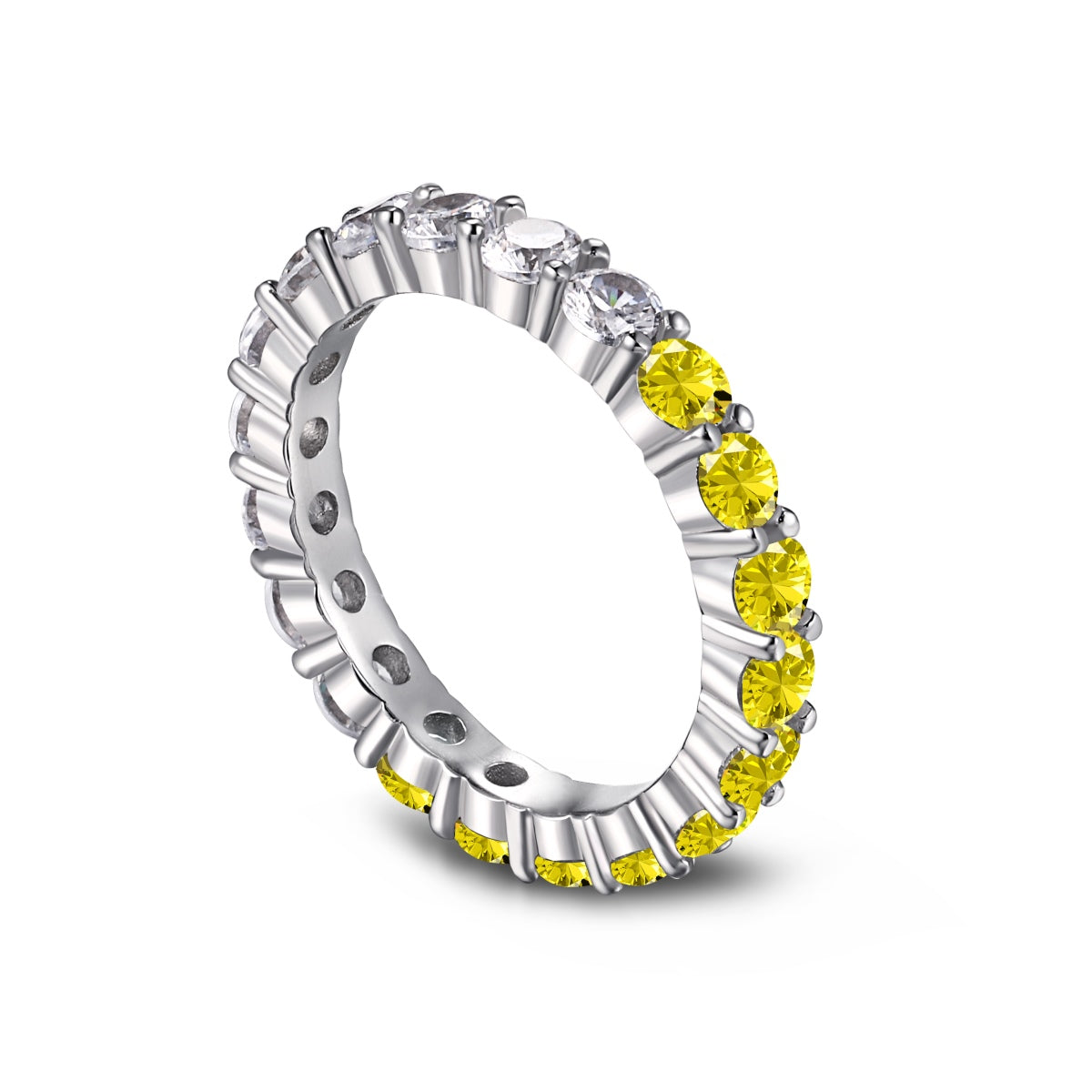 [Clara Jewels]Sparkling Round Cut Tennis Ring