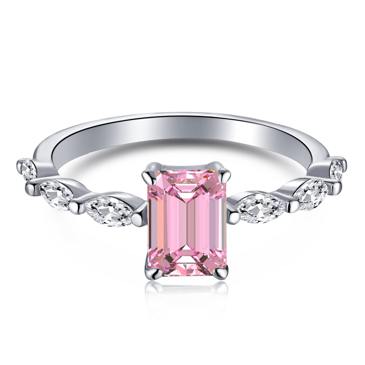 [Clara Jewels]1.0 Carat Dainty Resplendent Radiant Cut Daily Ring