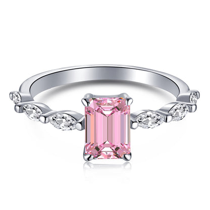 [Clara Jewels]1.0 Carat Dainty Resplendent Radiant Cut Daily Ring