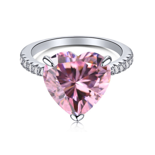 [Clara Jewels]6.0 Carat Luxurious Sparkling Romantic Heart Cut Lover Ring