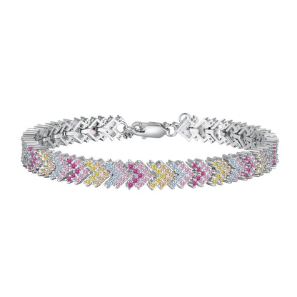 [Clara Jewels]Ornate Sparkling Round Cut Party Bracelet