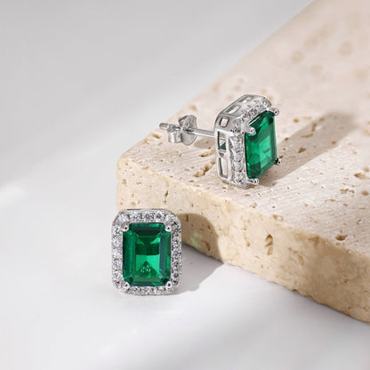 [Clara Jewels]Luxurious Dainty Emerald Cut Banquet Earrings