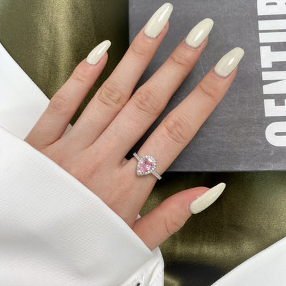 [Clara Jewels]1.0 Carat Luxurious Resplendent Water Drop Shape Wedding Ring
