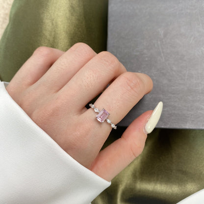[Clara Jewels]1.0 Carat Dainty Resplendent Radiant Cut Daily Ring