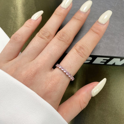[Clara Jewels]Sparkling Round Cut Tennis Ring