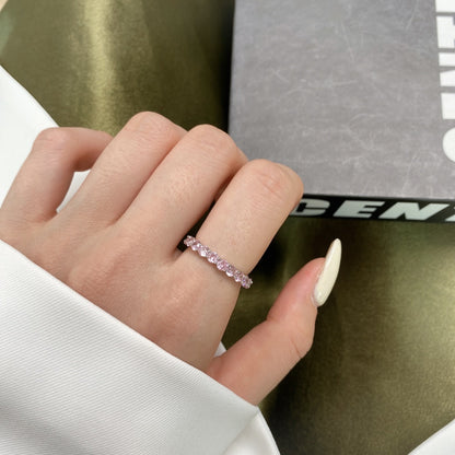 [Clara Jewels]Sparkling Round Cut Tennis Ring
