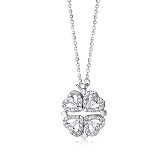 [Clara Jewels]Ornate Heart Cut Flower Shape Necklace