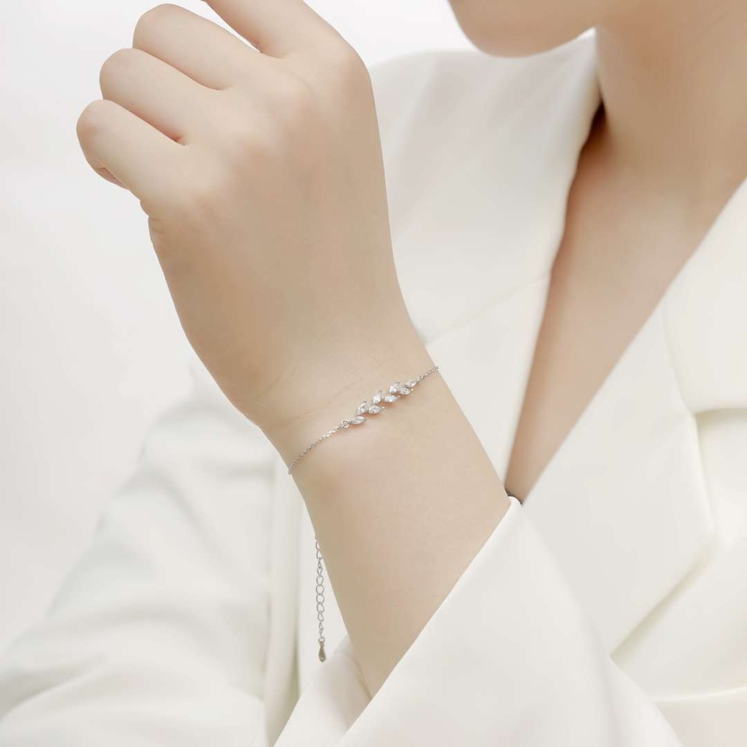 [Clara Jewels]Elegant Wheat Leaves Shape Bracelet