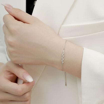 [Clara Jewels]Elegant Wheat Leaves Shape Bracelet