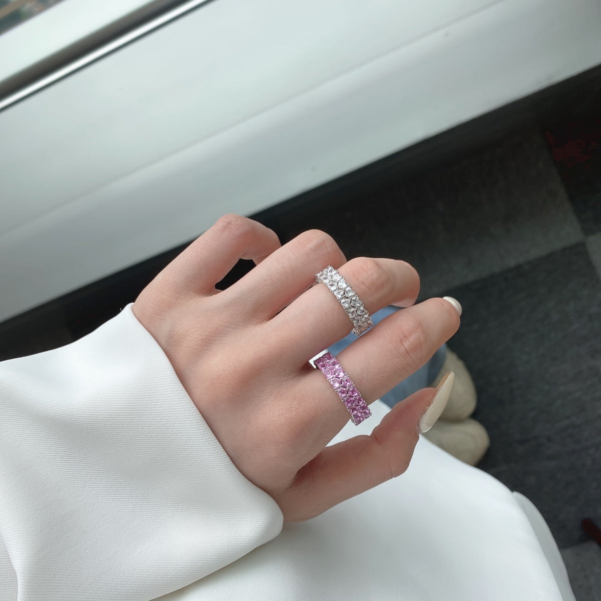 [Clara Jewels]Sparkling Full Heart Ring