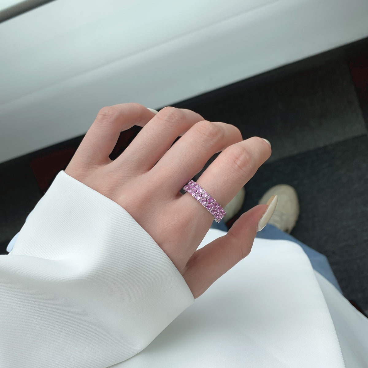 [Clara Jewels]Sparkling Full Heart Ring
