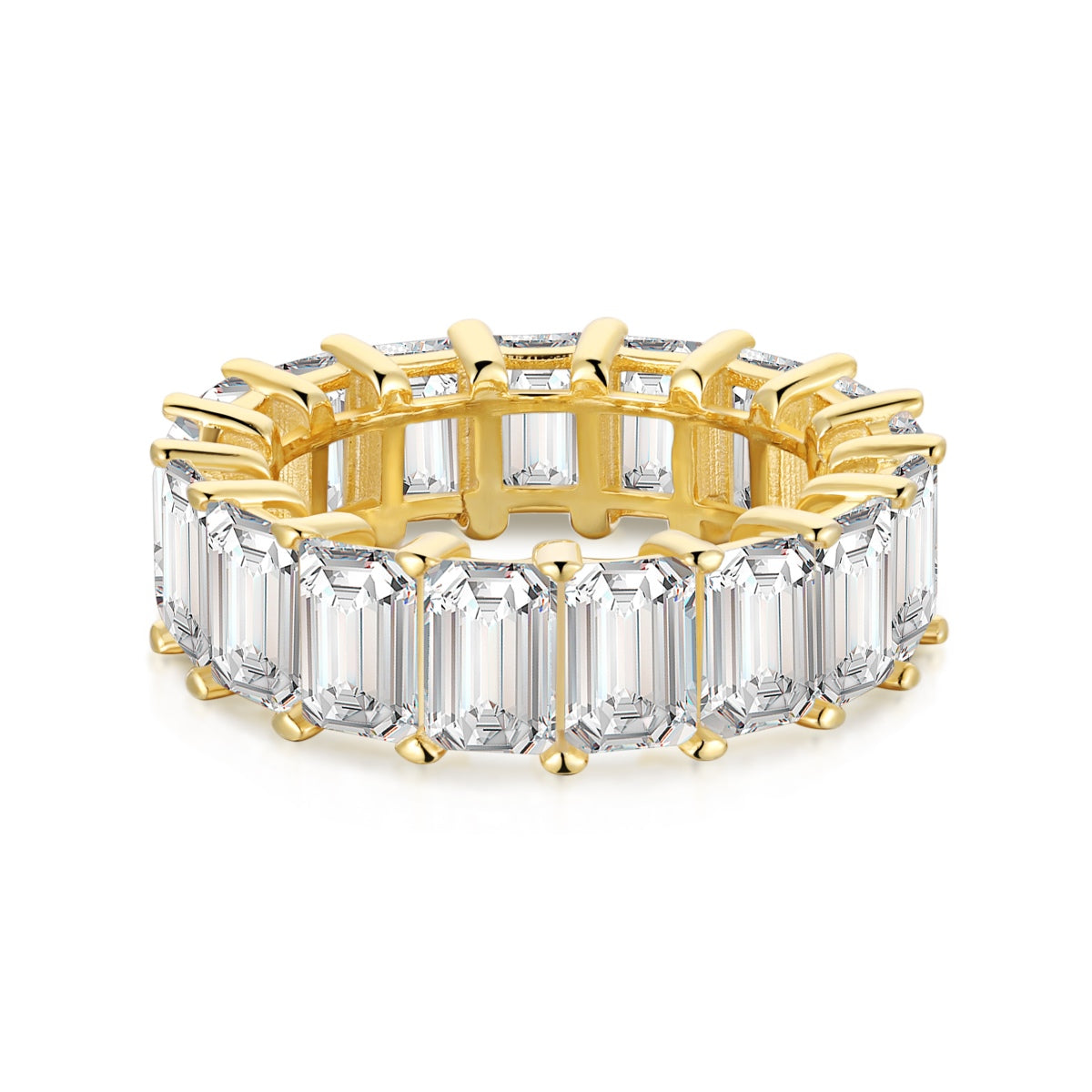 [Clara Jewels]0.75 Carat Elegant Emerald Cut Tennis Ring