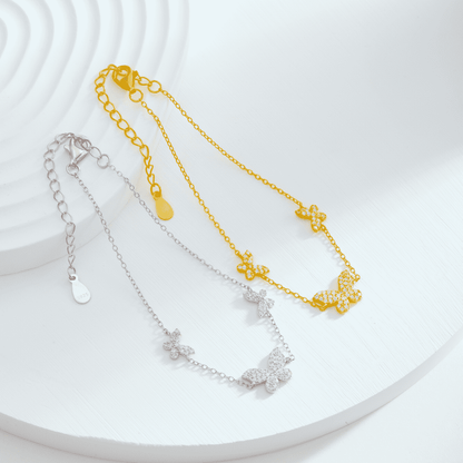 [Clara Jewels]Delicate Butterfly Pendant Bracelet