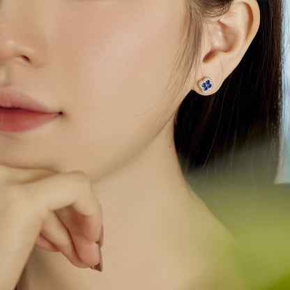[Clara Jewels]Four-Leaf Clover Flower Shaped Earrings
