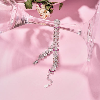 [Clara Jewels]Dainty Exquisite Flower Shape Daily Bracelet