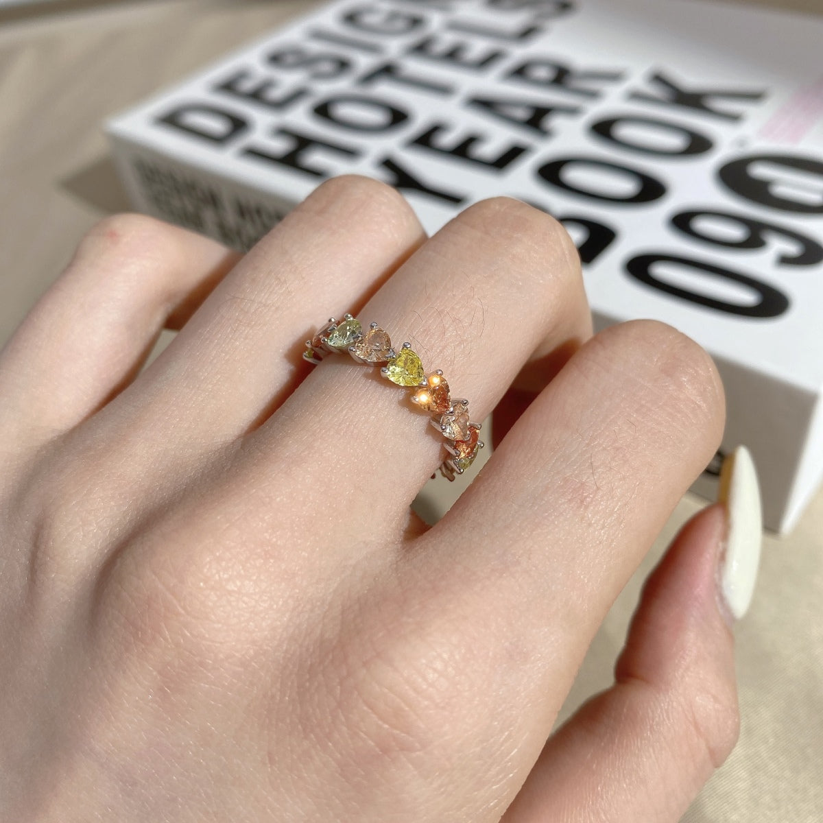 [Clara Jewels]0.25 Carat Radiant Romance Heart Cut Lover Ring