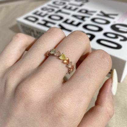 [Clara Jewels]0.25 Carat Radiant Romance Heart Cut Lover Ring