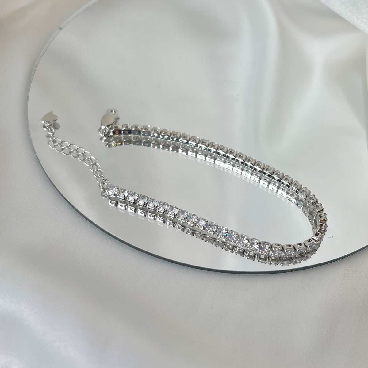 [Clara Jewels]Sparkling Round Cut Daily Bracelet