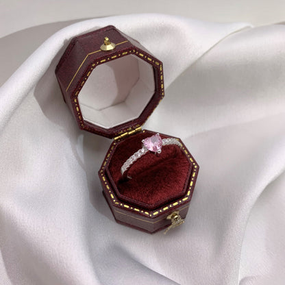 [Clara Jewels]0.5 Carat CaratEternity Charming Heart Shape Lover Ring