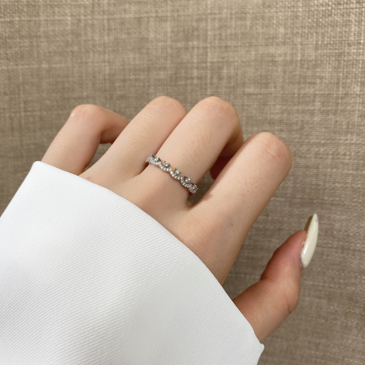 [Clara Jewels]Elegant Resplendent Round Shape Party Ring