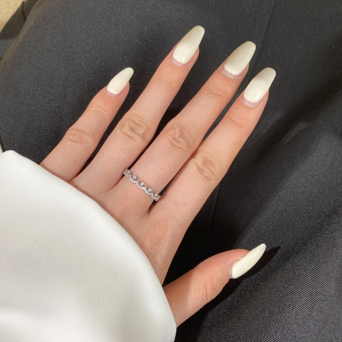 [Clara Jewels]Elegant Resplendent Round Shape Party Ring