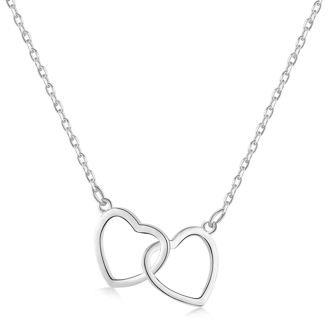 [Clara Jewels]Sterling Silver Love Double Ring Necklace