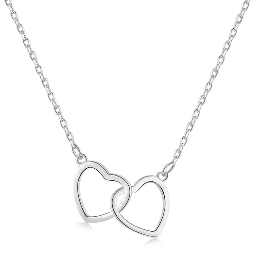 [Clara Jewels]Sterling Silver Love Double Ring Necklace
